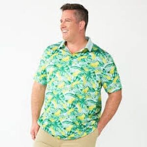 Apt. 9 Men's Vibrant Leaf Print Polo